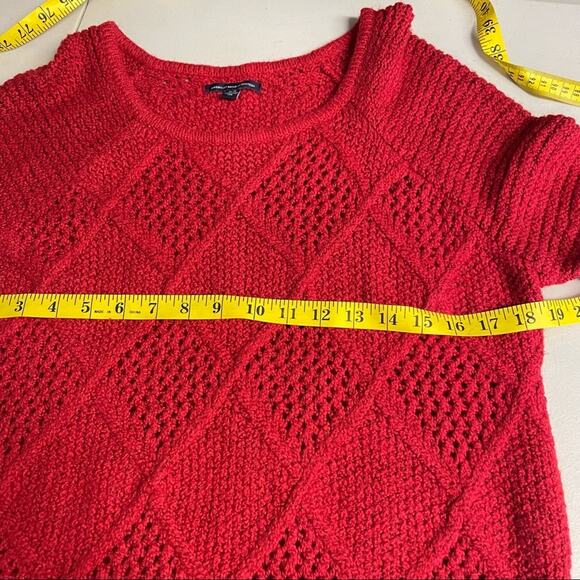 American Eagle red knit tunic sweater dress size Medium - Picture 11 of 11